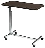 Drive Medical Tilt Top Overbed Table, Walnut