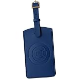 MLB Chicago Cubs Royal Blue Leather Embossed Logo Bag Tag