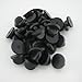 Pack of 100 Black PVC Rubber Pin Backs - Butterfly Clutch