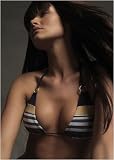 Vitamin A Midnight Sparkle Stripe colorblock halter bikini top