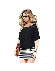 Plus Size Summer 2015 Striped Print Cotton/Polyester/Knit  Dress