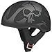 GMAX GM55 Naked Adult Cruiser Motorcycle Helmet w/ Free B&F Heart Sticker Bundle - Skull / Large