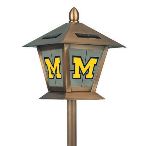 Michigan Wolverines NCAA Stained Glass Solar Lantern (20)
