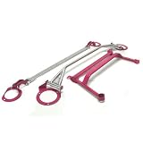 02-07 Subaru Impreza WRX STi Front & Rear Upper Strut Bar H Brace 3pcs Bars 02 03... by AutoGrimmig