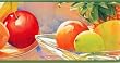 Green Tropical Fruit Wallpaper Border