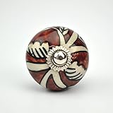 Ornate brown floral Ceramic knobs for cabinets & cupboards - hand painted pulls