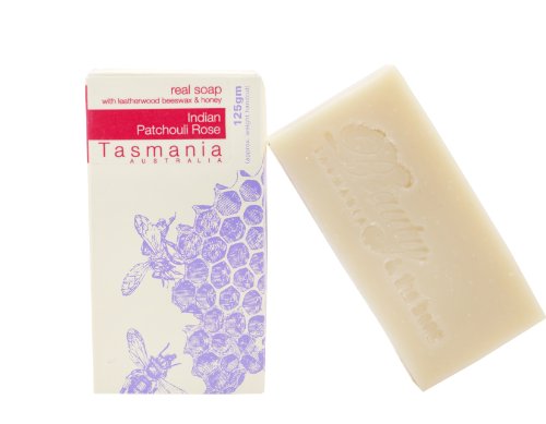 Beauty and the Bees Indian Patchouli Rose Soap with Leatherwood Honey | 100% Chemical Free | Handmade in Tasmania Australia | All Natural