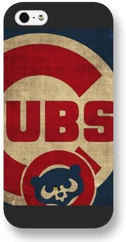 iPhone 5 5S Case,Fashion MLB Chicago Cubs iPhone 5 5S Case [Black Frosted Hardshell],Good Quality Hard Case