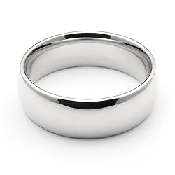 14K White Gold Men's & Women's Wedding Bands 6mm comfort-fit