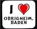 I Love Obrigheim, Baden Decorated Mouse Pad