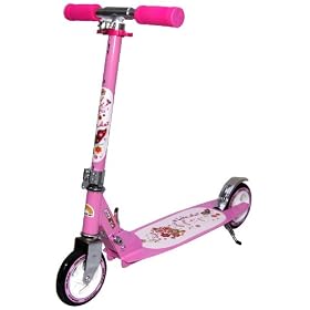 bike*star 145mm (5.7 Inch) Foldable Kick Push Kids Scooter - Colour Pink