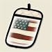 American Flag Patriotic Decor 2 piece Kitchen Pocket Oven Mitt Potholder Set of 2