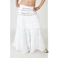 Skirt 4-Sequined-White Waist Skirt