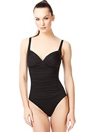 Tummy Control V-Neck Ruched Swimsuit