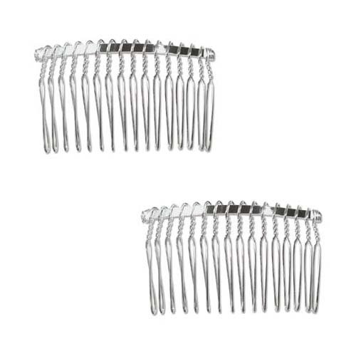 Silver Plated Fancy Hair Combs - Fun Craft Beading 