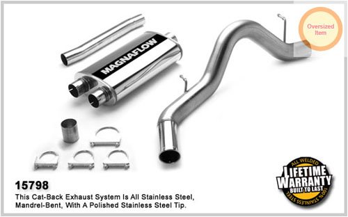 MagnaFlow 15798 Stainless Steel Single Cat-Back Exhaust System