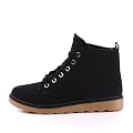 Damen Schuhe, STIEFELETTEN, SCHN�R BOOTS, 200-bright, Synthetik in hochwertiger Wild Leder Optik