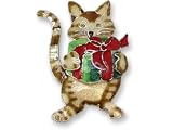 Clearly Charming Gifted Kitty Silver and Enamel Pin