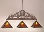 76"L Mountain Pine 3 Lt Island Pendant