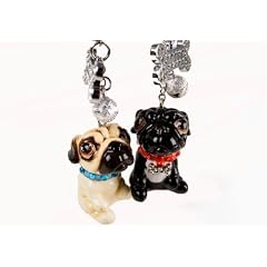 Mops Handgefertigter Schl�sselanh�nger (5cm x 5cm)