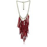 Lucky Brand Havana Gold-Tone Pink Leather Fringe Ne