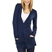 Mossimo&reg; Black Petites: Ultrasoft Boyfriend Cardigan - Night Sky Heather