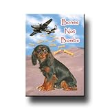 Cavalier King Charles Spaniel Bones Not Bombs Fridge Magnet No 3