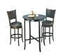 3 pc Espresso Fnish Wood Bar Table & 2 Stools Set