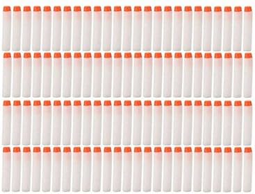 ECOVRCS Refill Bullet Darts(7.2 x1.3cm) for Nerf N-strike Elite Series Blasters Toy Gun(White Fluorescence200pcs)