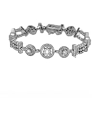 14K White gold Ladies diamond bracelet. 4.97 Ctw.