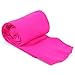 HDE Girl's Stockings Microfiber Opaque Footed Kids Tights (Hot Pink, Small)