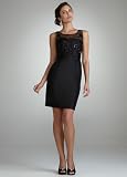 David's Bridal Bridesmaid Dresses Sleeveless Organza Embellished Pop Over Dress Style F44830