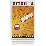 Emerita Natural Cotton Classic Contour Pantiliners, 30 Count