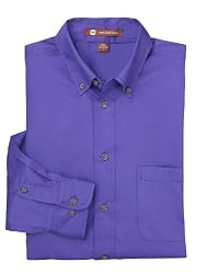 Harriton - Men's Long-Sleeve Twill Shirt with Stain-Release
