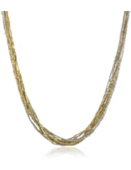 Kenneth Cole New York "Seed Bead Boost" Two-Tone Seed Bead Multi-Row Long Necklace, 39"