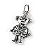 Girl Marcasite Charm Pendant title=