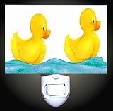 Swimming Rubber Duckies Decorative Night Light
