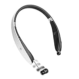 Dylan Bluetoothイヤホン ワイヤレスヘッドセット Bluetoothイヤフォン ネックバンドデザイン 収納式 iPhone/iPad/ iPod/Android Phone/Windows Phone対応（ホワイト）