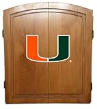Miami Hurricanes Dartboard Dart Board & Case