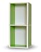 Way Basics Cube Plus Eco-Friendly 2-Shelf Storage Unit, Green