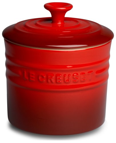 LE-Creuset Aufbewahrungsgefäß Groß Kirschrot-LEC Ofenfestes Kochgeschirr Aus Steinzeug Poterie