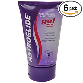 Gel, 4-Ounce Tubes of Astroglide Personal Lubricant (Pack of 6)