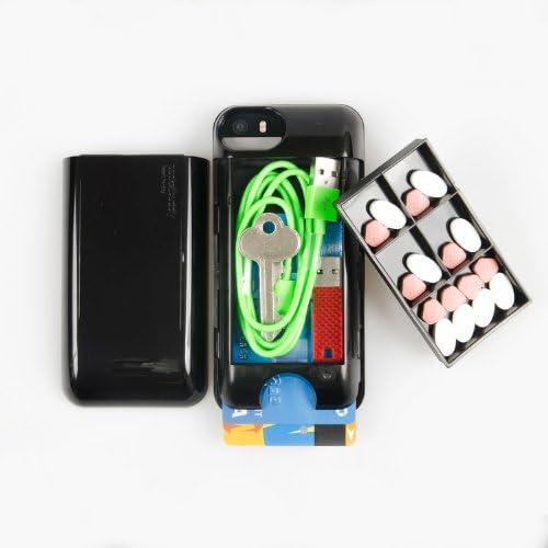 Iphone 5/5s/5c Storage Case and Pill Organizer Pocketbuddy - Retail Packaging - Color Black
