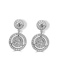0.43ct Round Circle VS Diamond Stud Earrings 14k Gold
