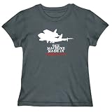T-Shirt Womens Dark Silver   Sex Machine made in Dominica - Airplanes  Countries