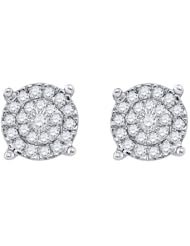 0.27CT DIAMOND CLUSTER EARRINGS