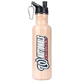 MLB Washington Nationals 26-Ounce Baseball Bat Stainless Steel Water Bottle with Pop-up Spout