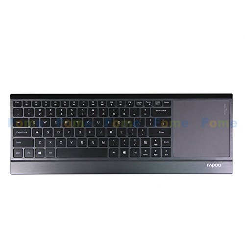 FOME QWERTY Rapoo E9090P 5GHZ Advanced Touch Illuminated Keypad Wireless Charging Programmable Touchpad Backlit Keyboard For Windows 8 system Black+ FOME Gift