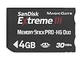 SanDisk ExtremeIII MemoryStick Pro-HG Duo 4GB 転送速度30MB/sec SDMSHX3-004G-J31