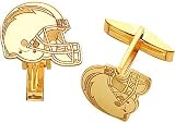 14K Gold NFL San Diego Chargers Football Helmet Cuff Links